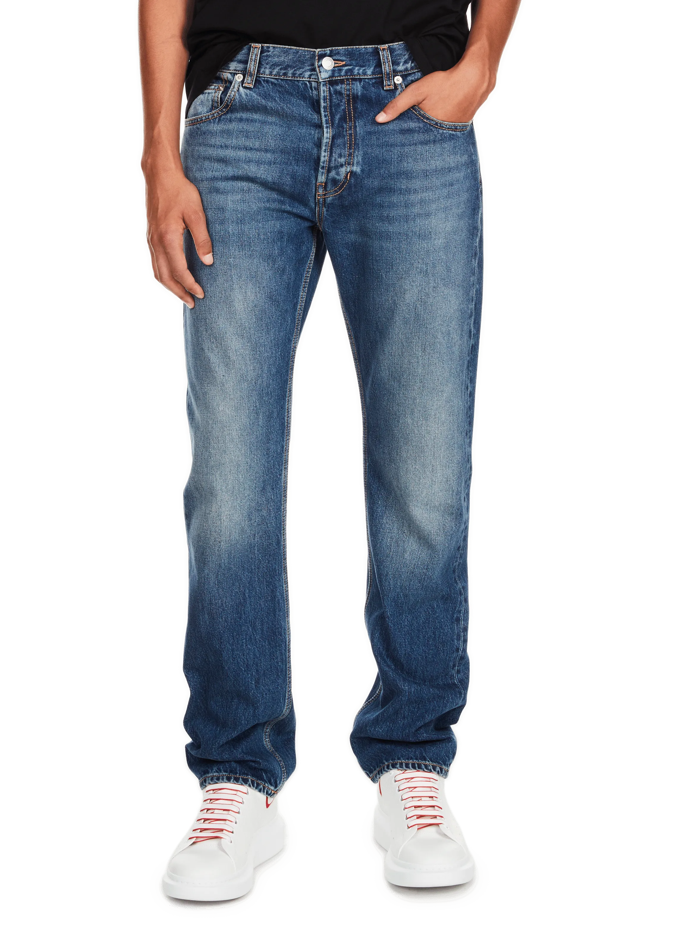 Alexander mcqueen  Cotton slim-fit jeans - Blue