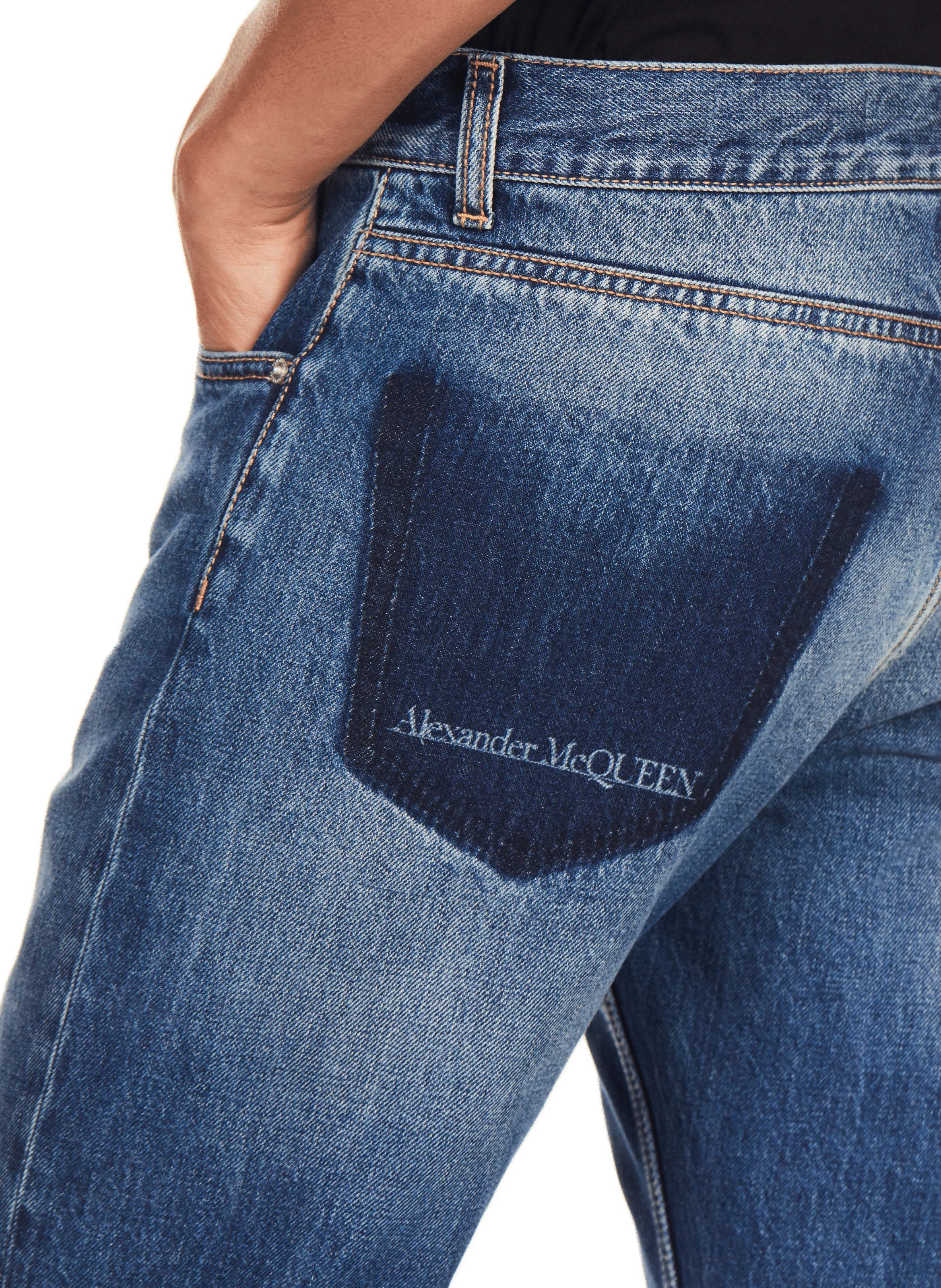 Alexander mcqueen  Cotton slim-fit jeans - Blue