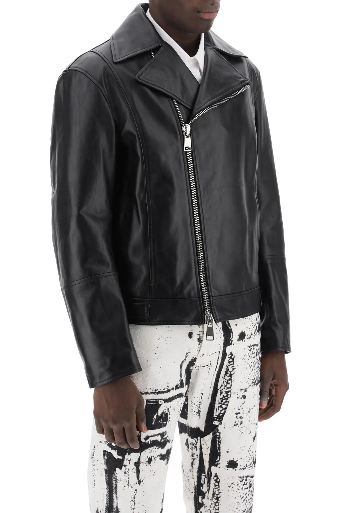 Alexander mcqueen nappa biker jacket 782735 Q5AM8 BLACK