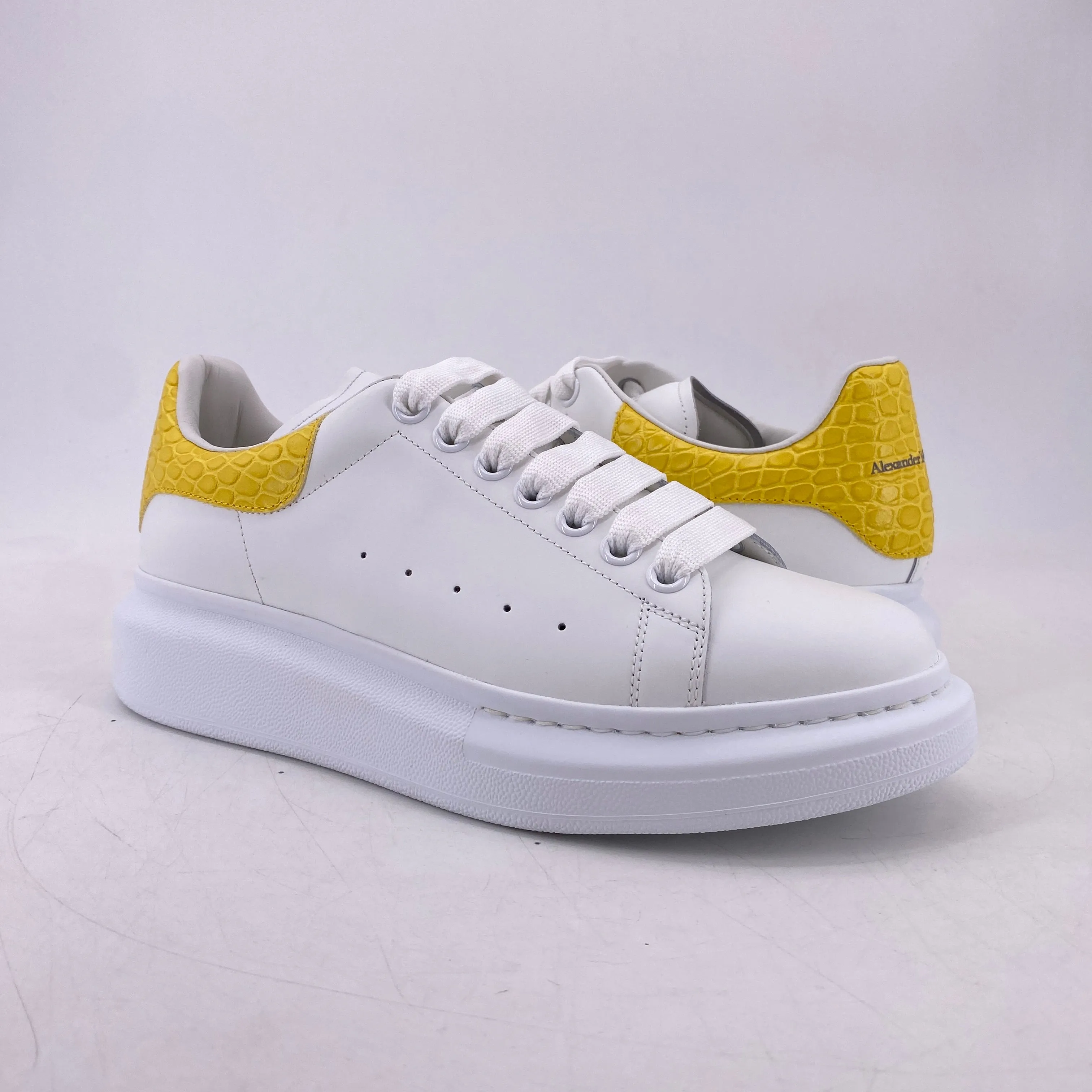 Alexander McQueen Oversized Sneaker Croc Yellow  New Size 40