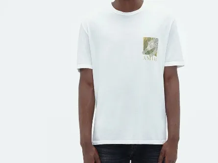 AMIRI  |Street Style Plain Cotton Short Sleeves Logo T-Shirts