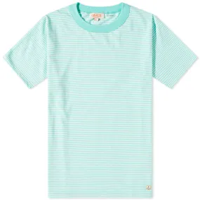 Armor-Lux 59643 Organic Stripe T-ShirtMilk & Mint Green