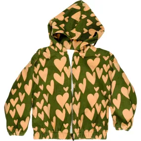 Bizz x Siss Printed Olive You Stoker Jacket, Green/Cream