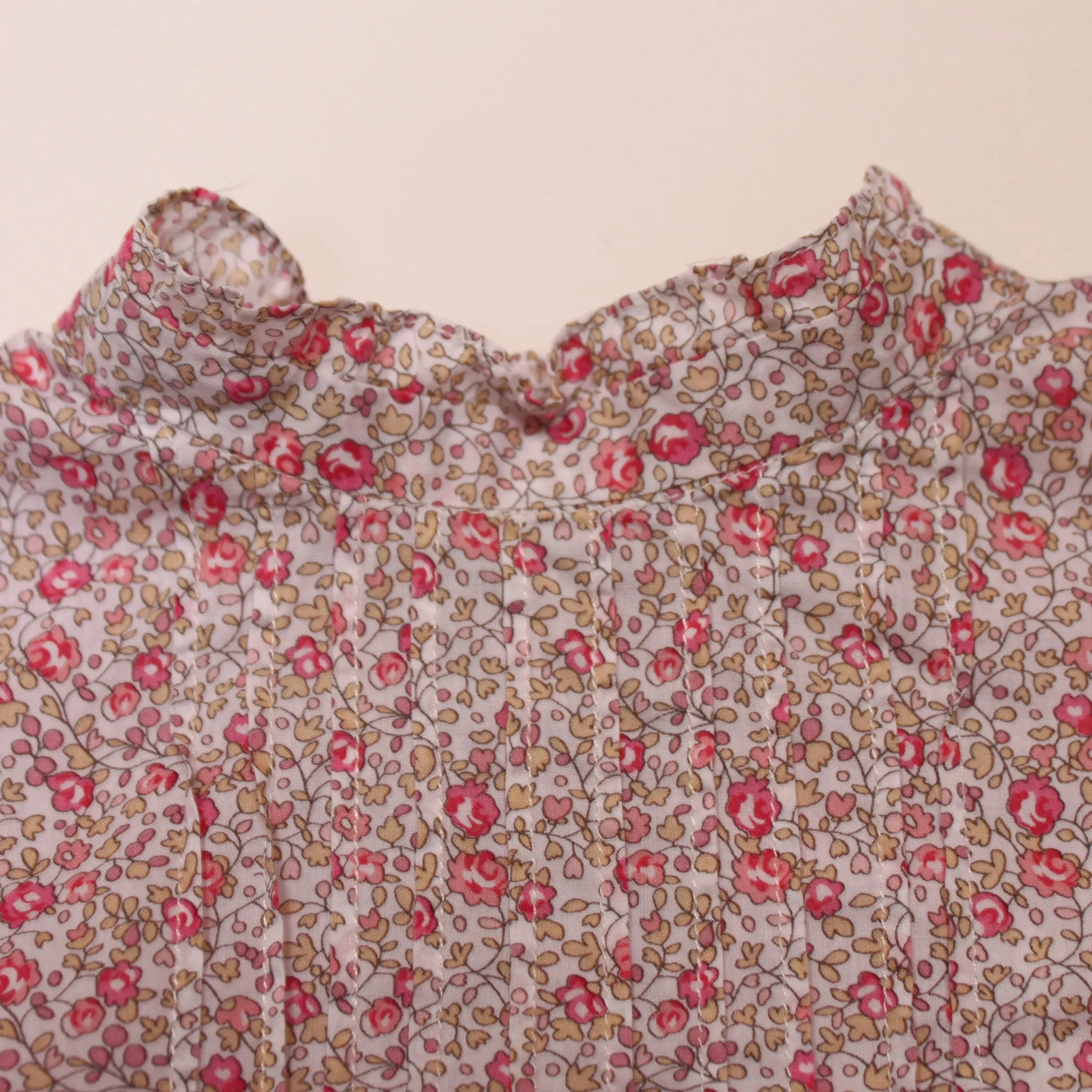 Bonpoint Liberty Print Blouse With High Frilled Neckline