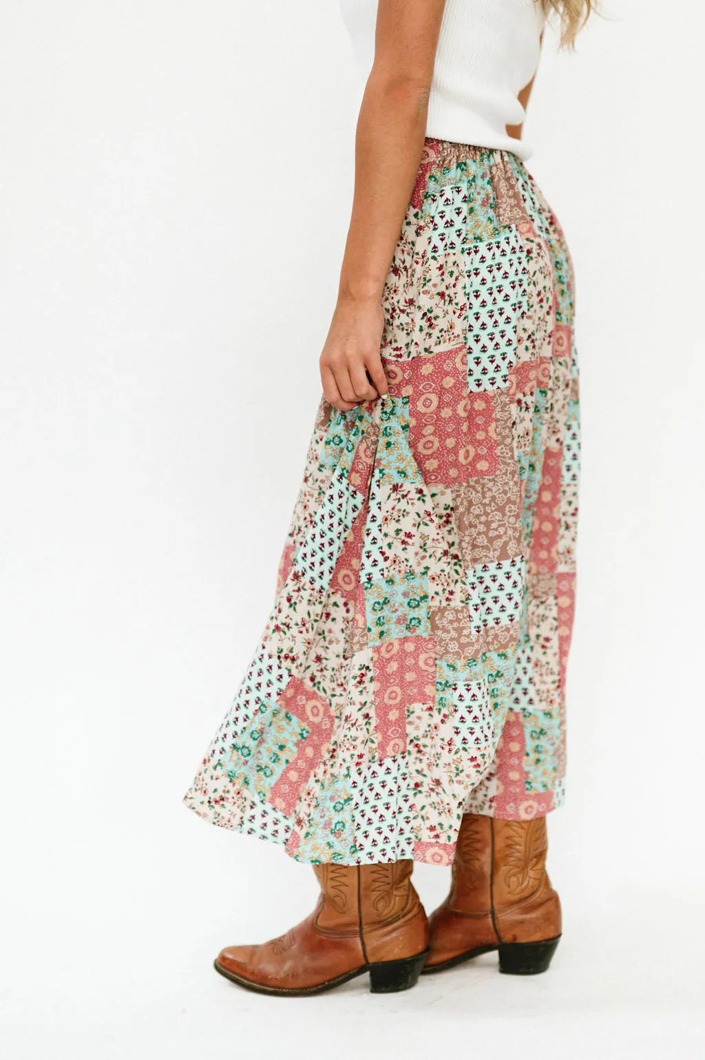 Bradyn Patchwork Print Skirt