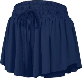 Butterfly Navy Flowy Shorts