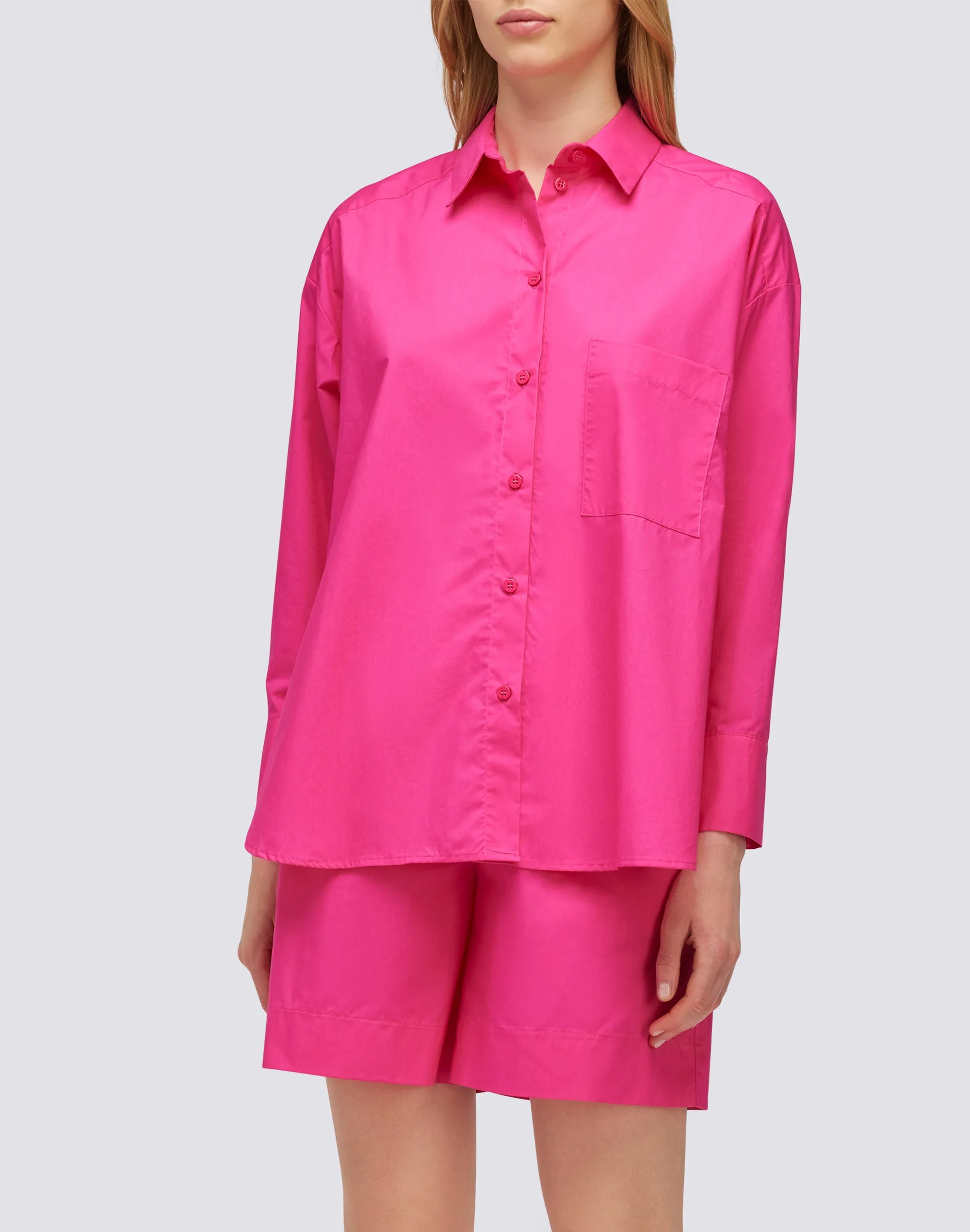 CAMICIA OVERSIZE IN POPELINE