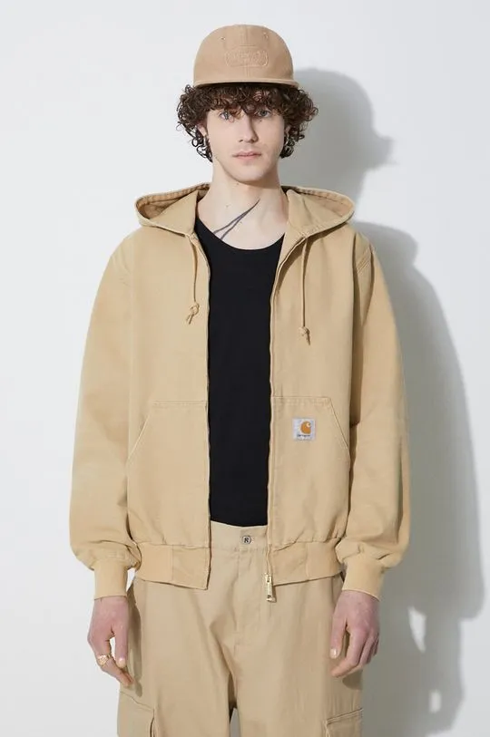 Carhartt WIP cotton jacket Active Jacket beige color I032939.1YH3K