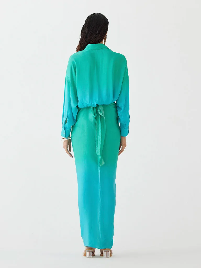 Caspian Shirt Draped Dress