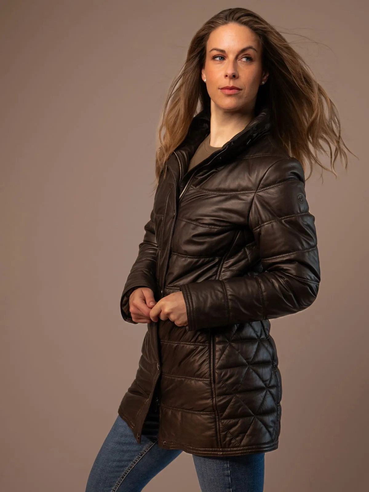 Chamonix Ladies Quilted Leather Coat, 3.579,00 €