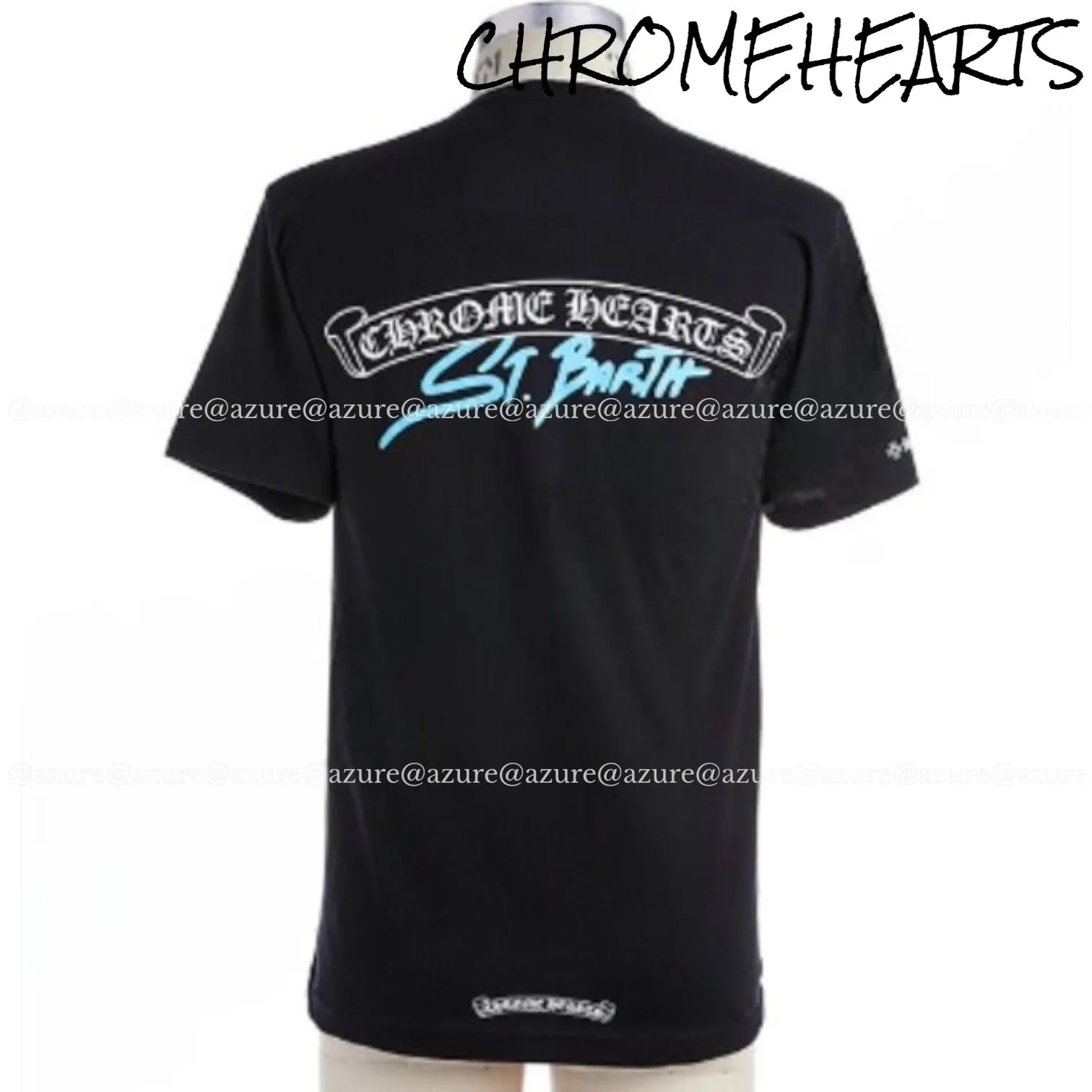 CHROME HEARTS  |U-Neck Plain Short Sleeves Logo T-Shirts