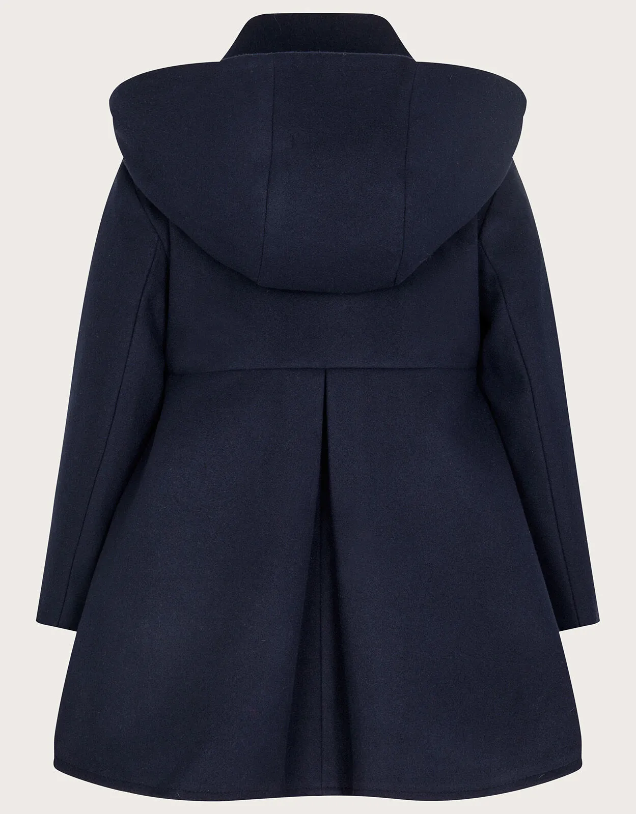 Collar Hooded Coat Blue