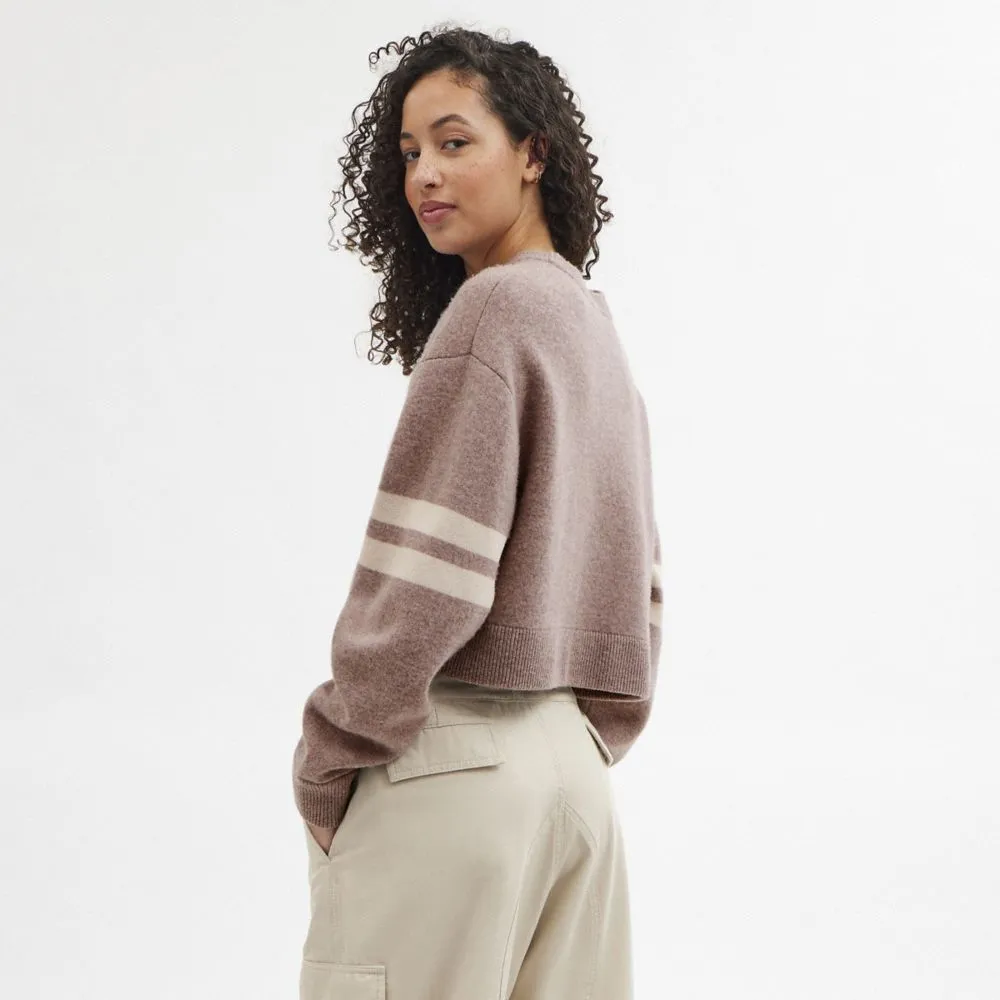 CROPPED COACH SWEATER