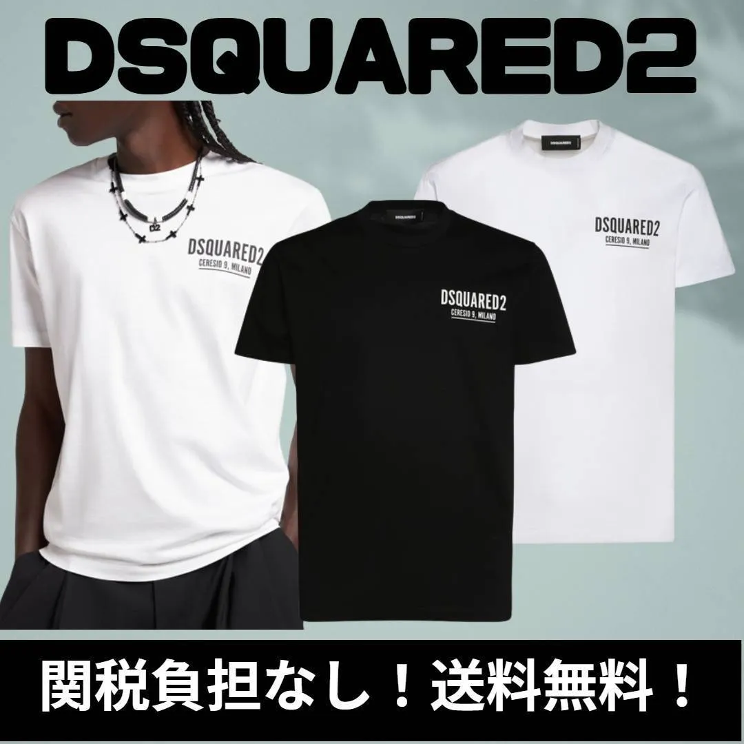 D SQUARED2  |Cotton Short Sleeves Logo Luxury T-Shirts