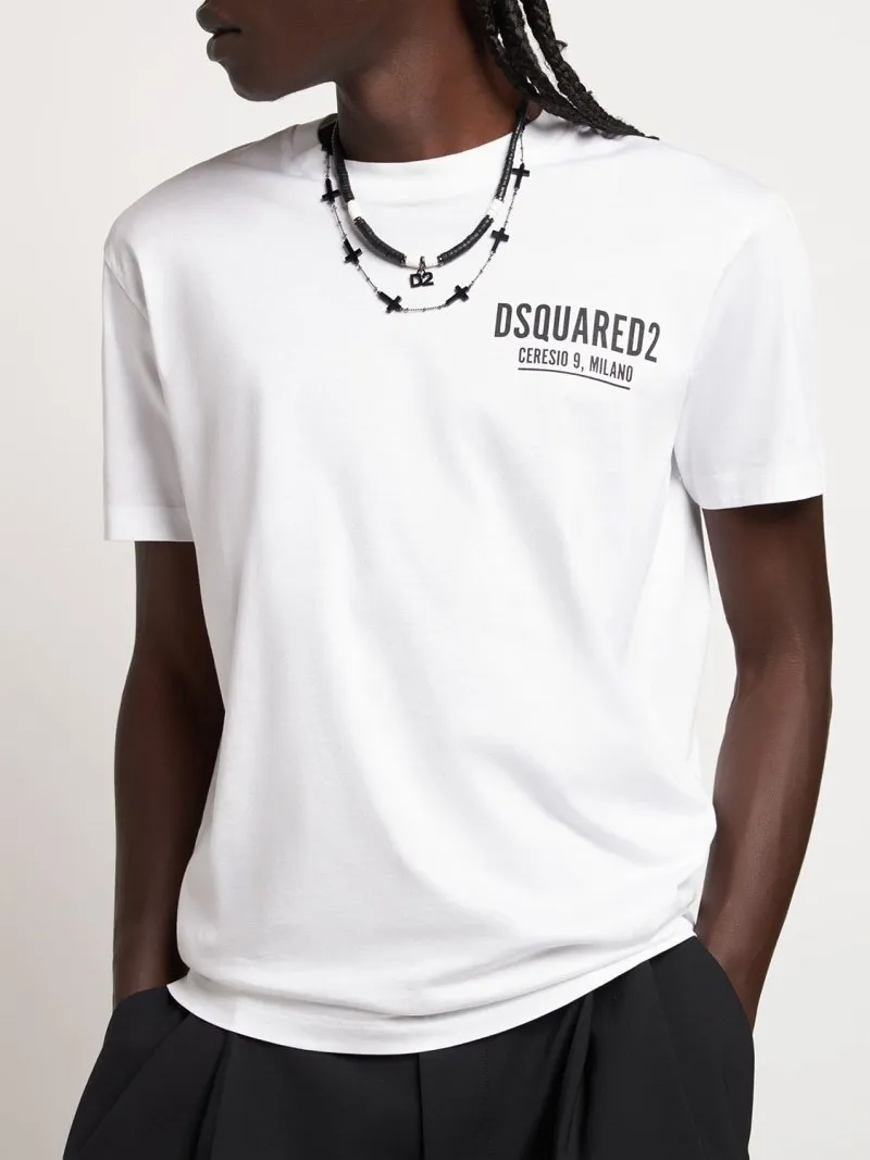 D SQUARED2  |Cotton Short Sleeves Logo Luxury T-Shirts