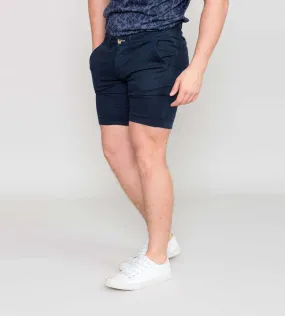 D555 Mens Navy Stretch Chino Shorts (BASILDON 2)