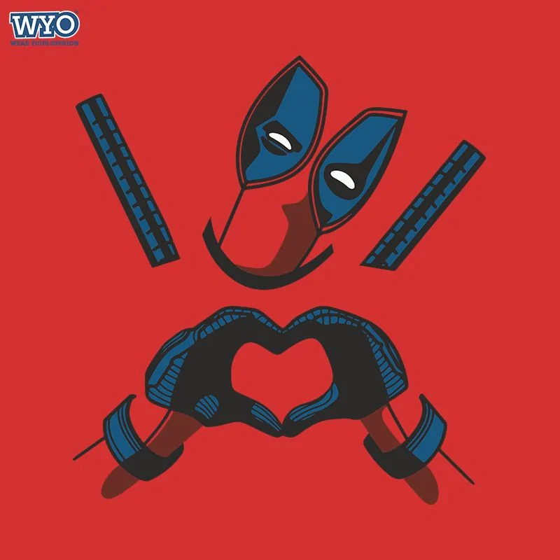 Deadpool Heart Women Tshirt