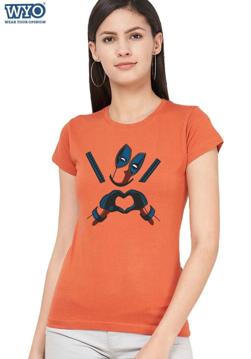 Deadpool Heart Women Tshirt