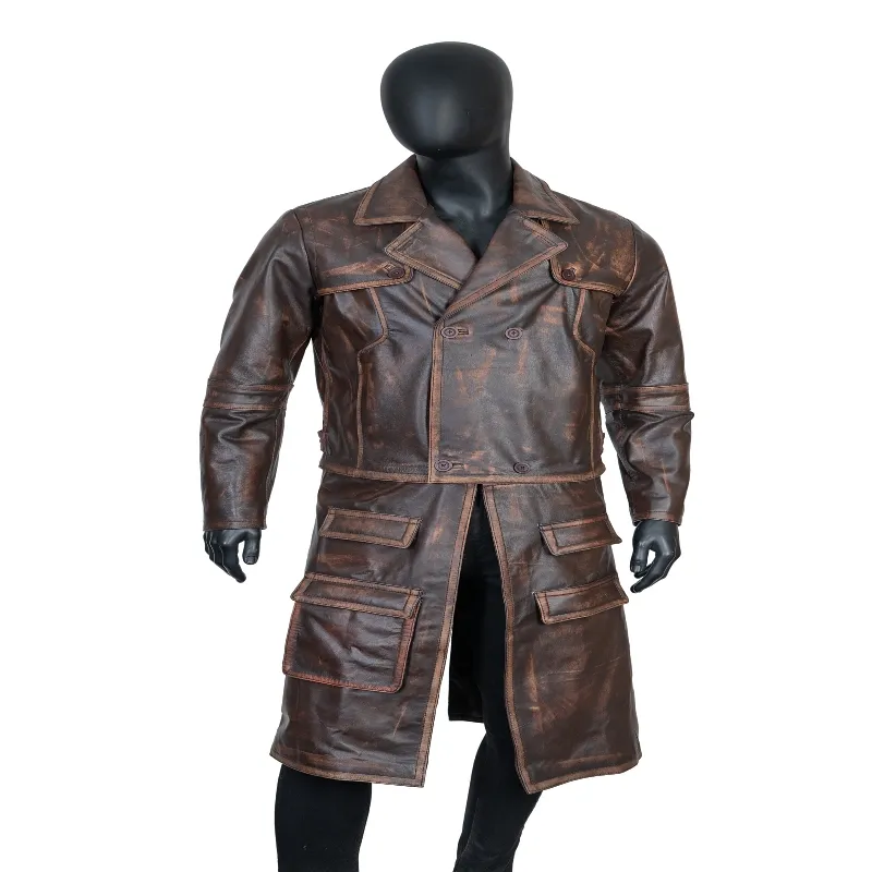 Defiance Joshua Nolan Coat | Distressed Brown Coat