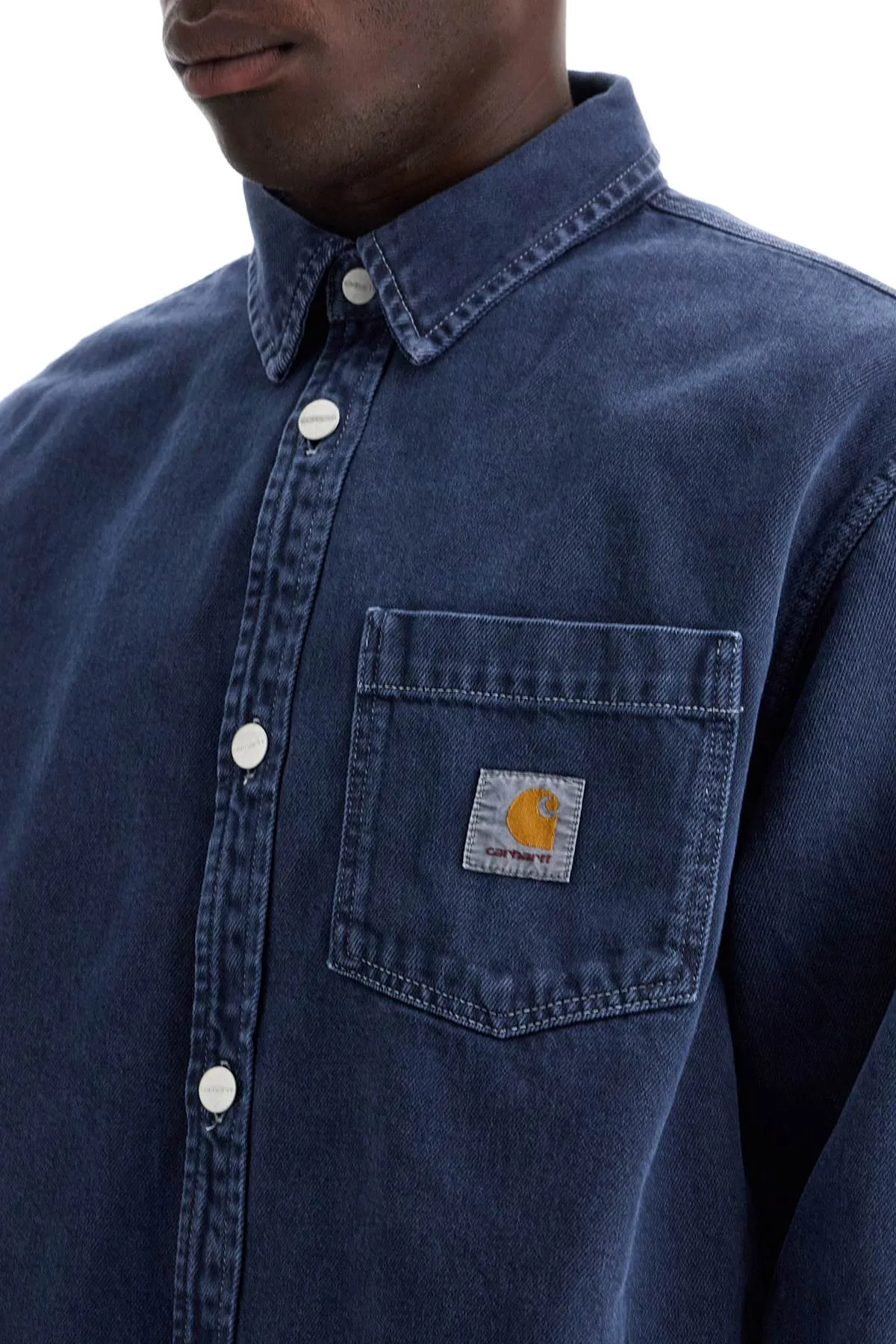 denim george overshirt I033750 AIR FORCE BLUE