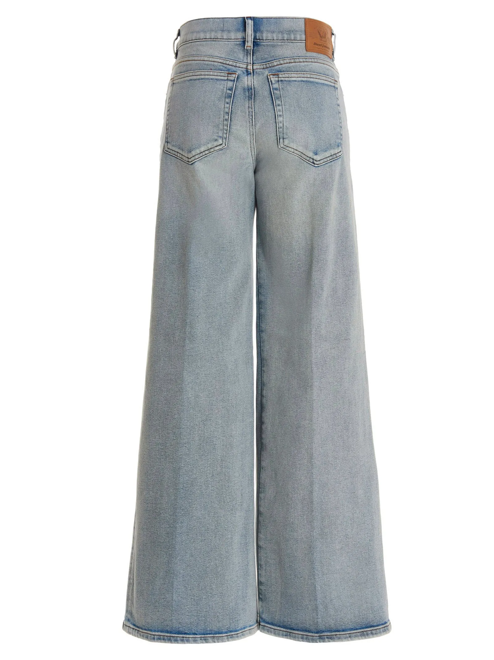 Diesel Wide-Leg Logo Patch Jeans