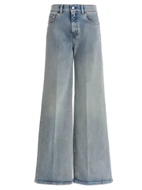 Diesel Wide-Leg Logo Patch Jeans