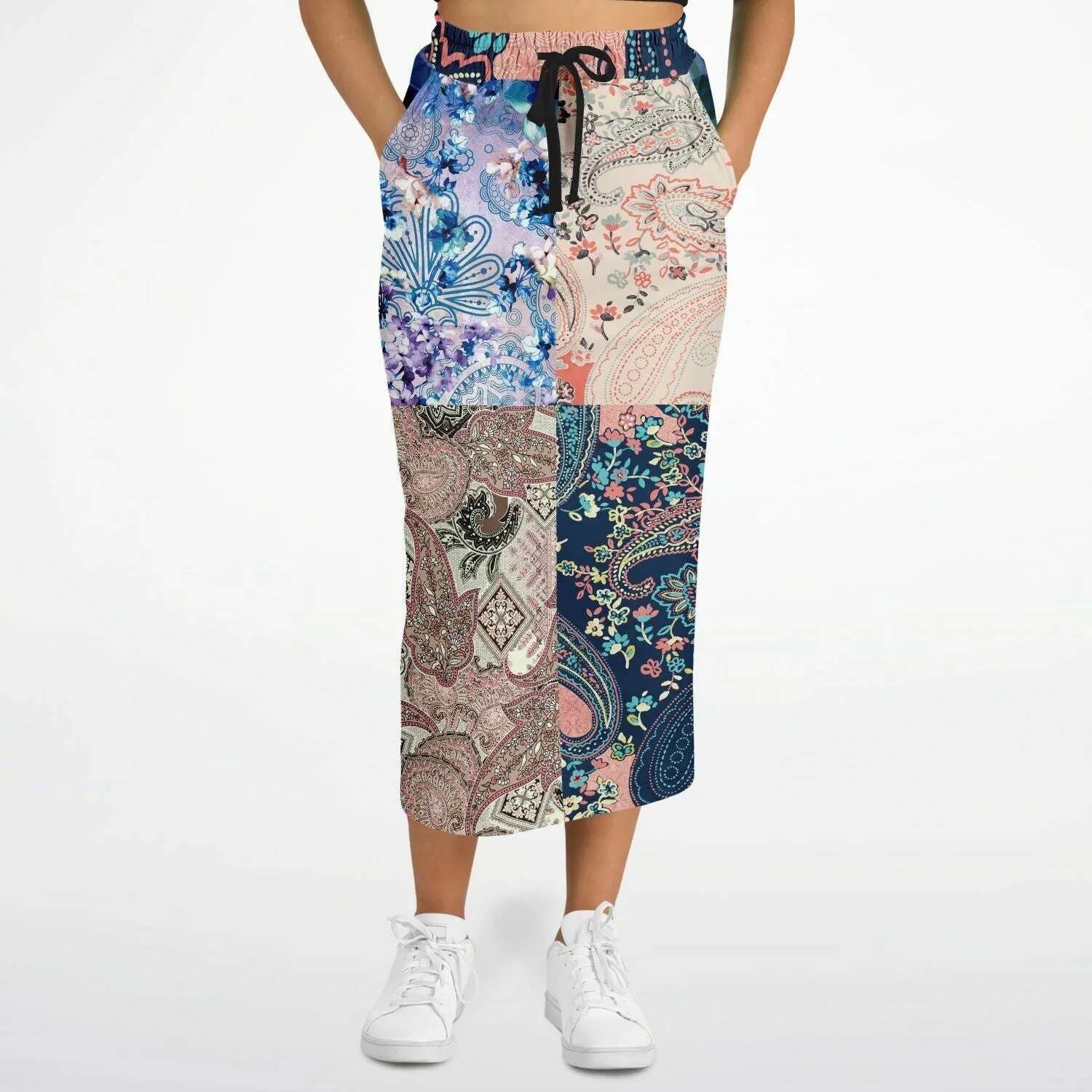 Dolores Park Paisley Eco-Poly Long Pocket Skirt