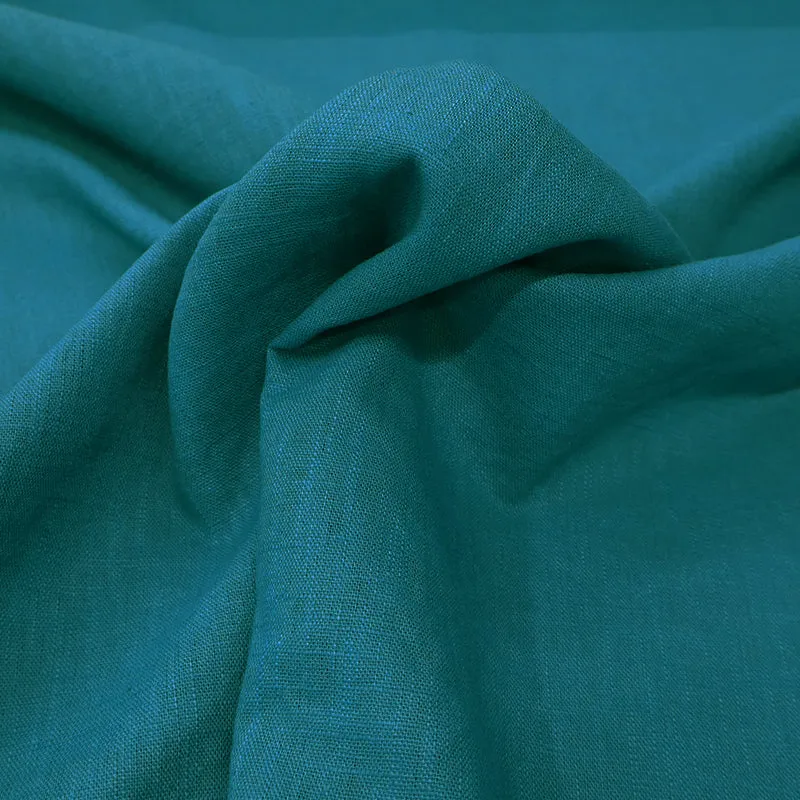 Dressmaking Washed Linen Handle - Peacock