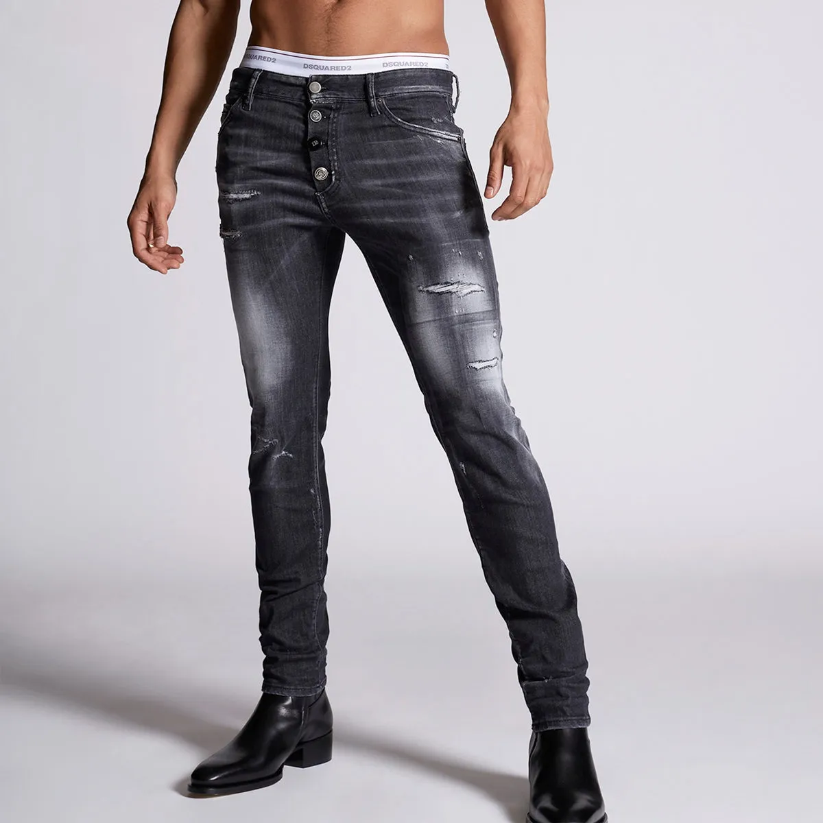 DSQUARED2 - Distressed Cool Guy Jeans in Grey