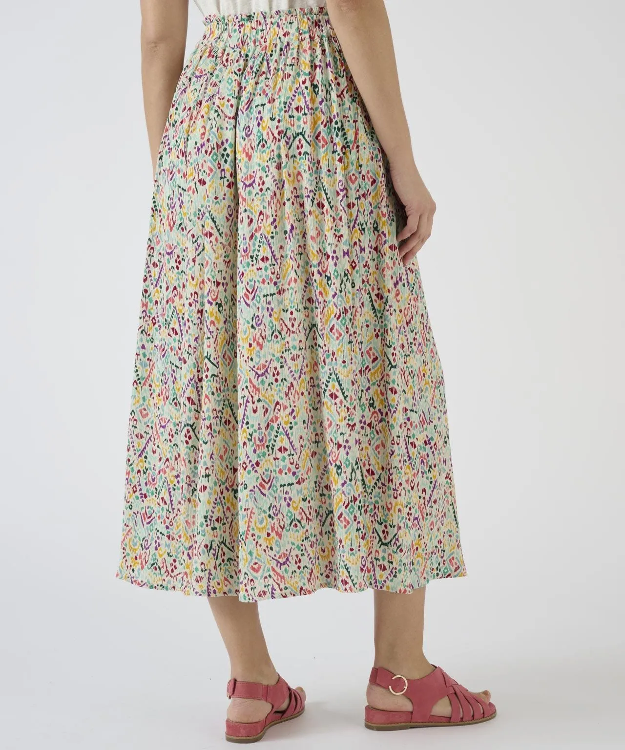 Ecovero Print Crinkle Skirt