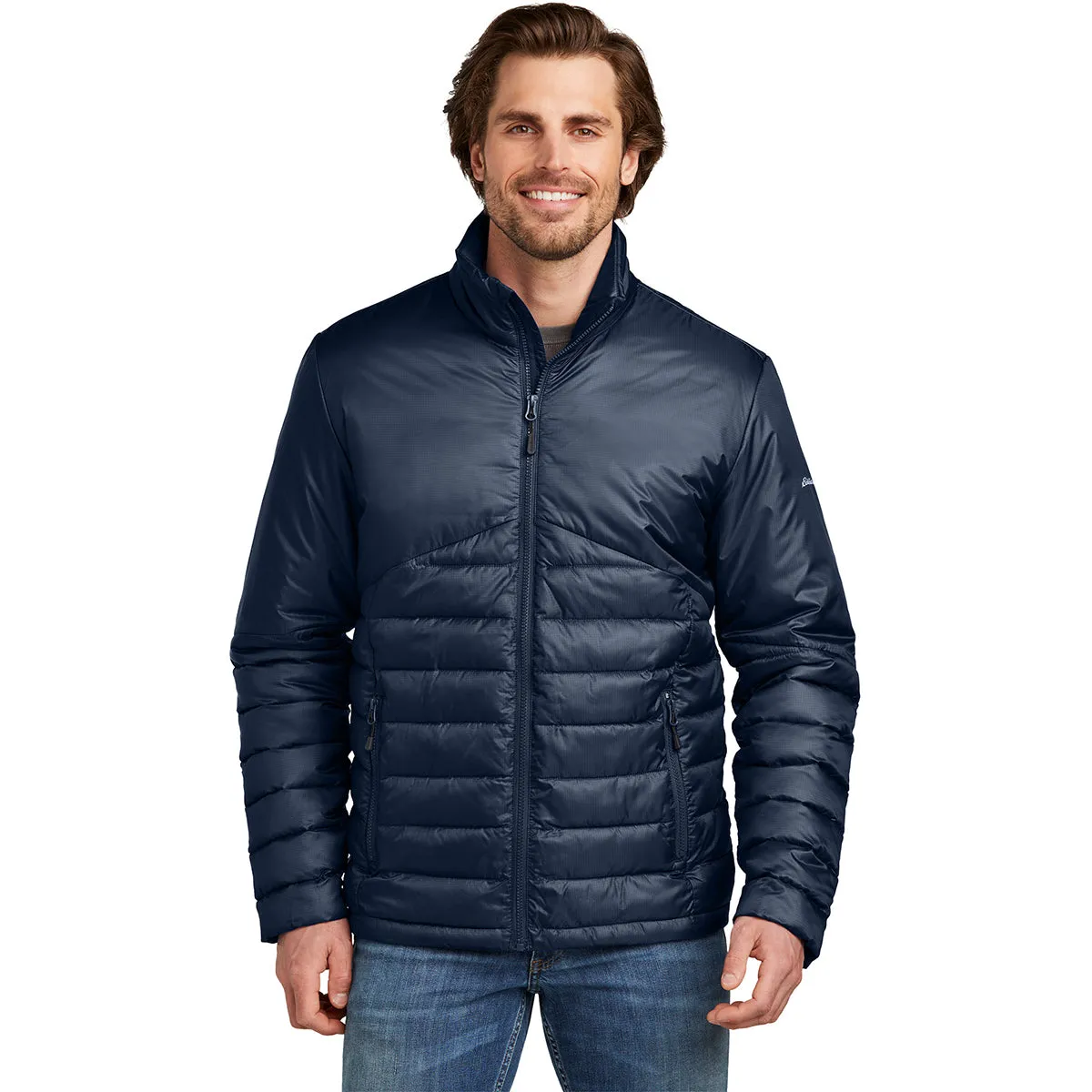 Eddie Bauer Men's River Blue Navy Quilted Jacket