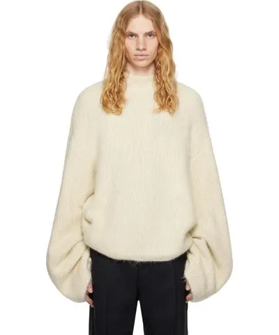 Entire studios Beige Heavy Knit Crew Sweater