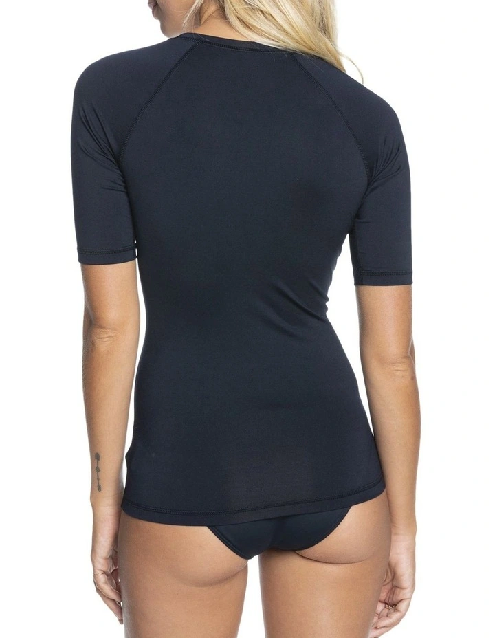 Essentials Short Sleeve Zipped Rashguard Black