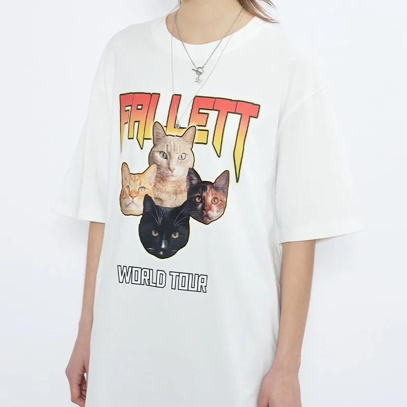 Fallett  |Unisex Street Style Cotton Short Sleeves Logo T-Shirts