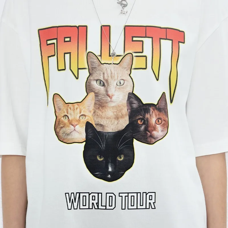 Fallett  |Unisex Street Style Cotton Short Sleeves Logo T-Shirts