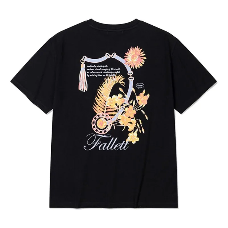 Fallett  |Unisex Street Style Plain Cotton Short Sleeves Logo T-Shirts