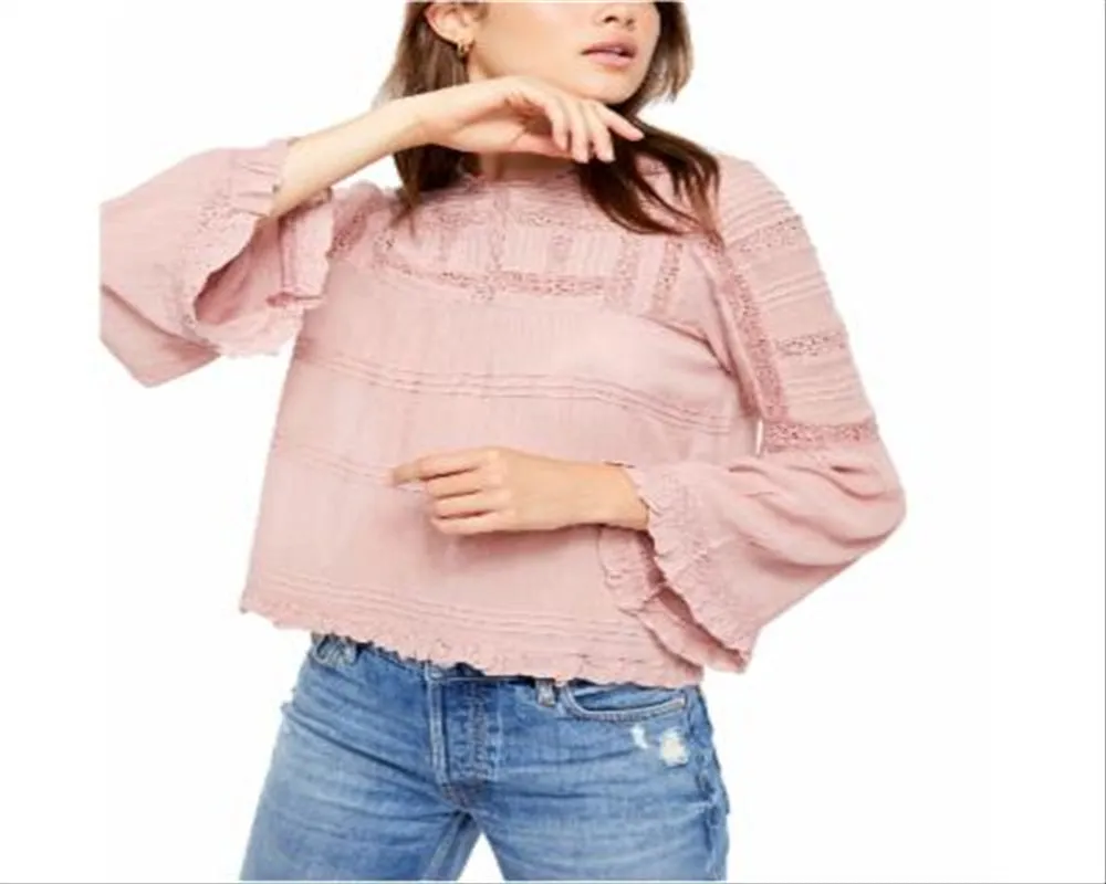 Free People Women's Olivia Blouse Red Size Medium