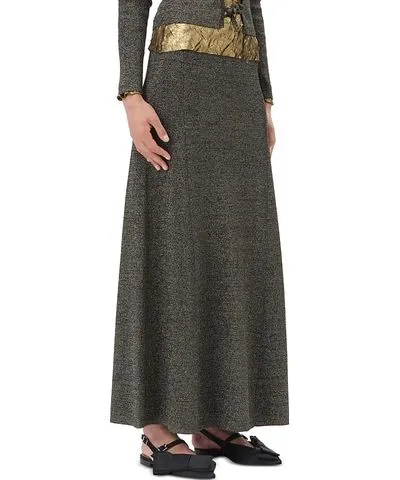 Ganni Sparkle Rib Maxi Skirt