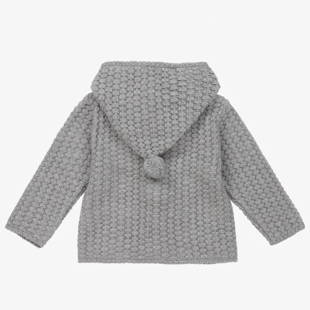 Grey Knitted Pram Coat