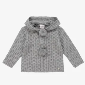 Grey Knitted Pram Coat