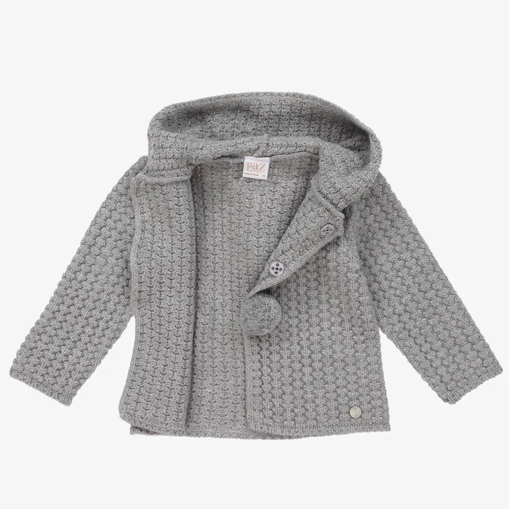 Grey Knitted Pram Coat