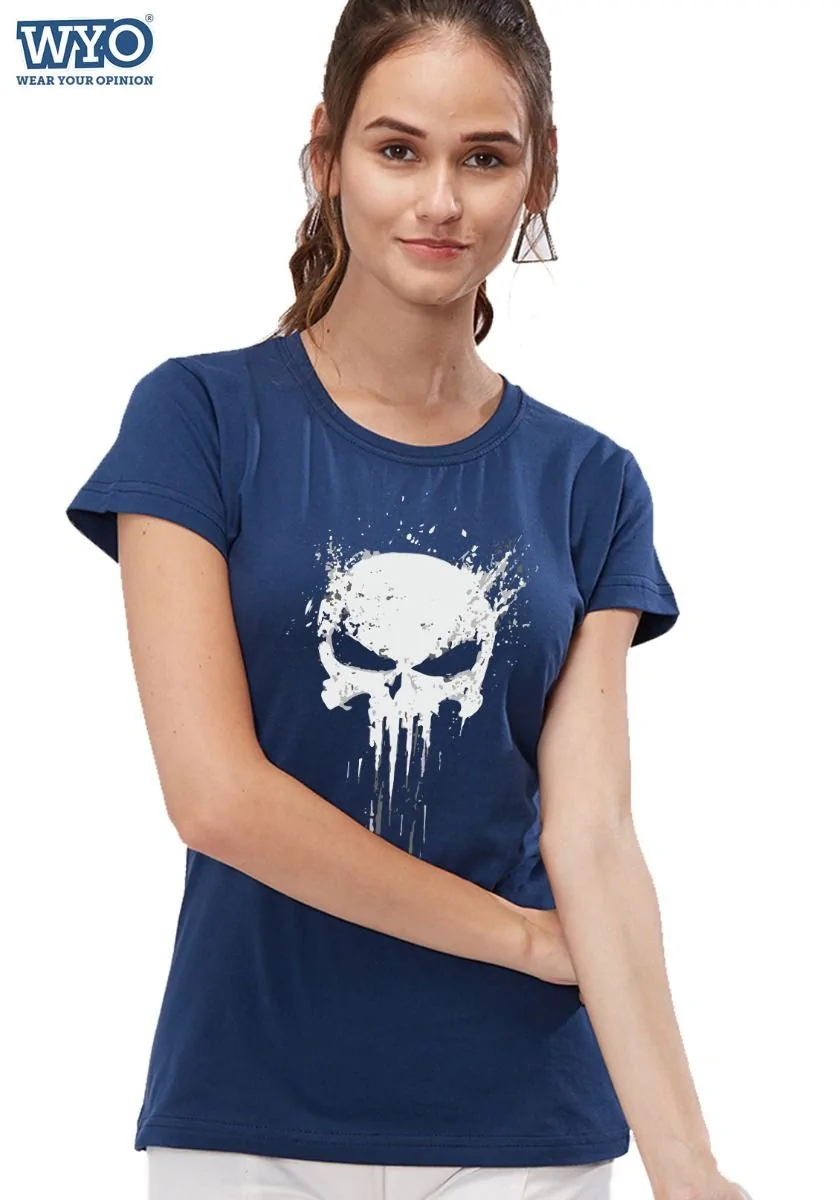 Grunge Punisher Women Tshirt