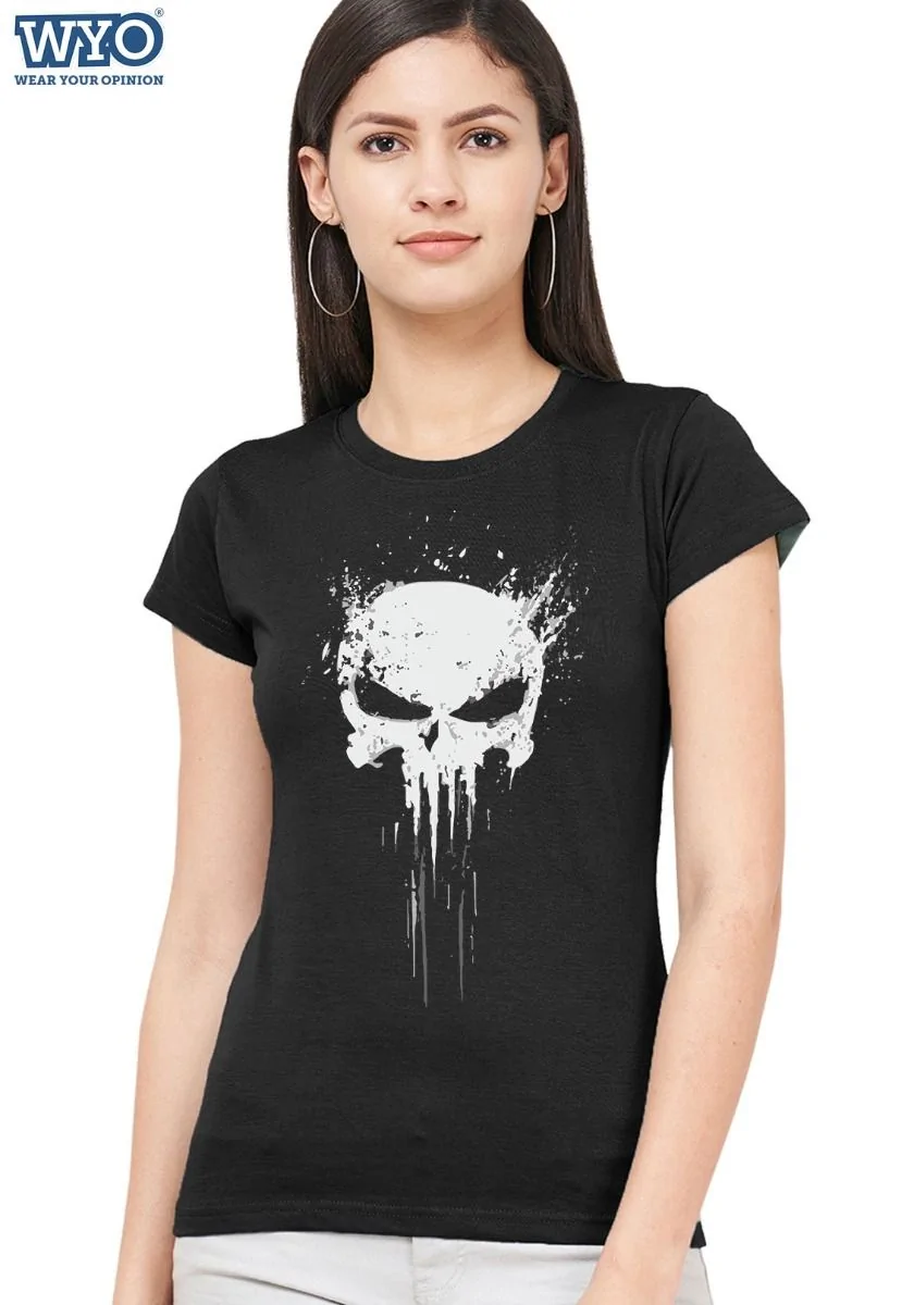 Grunge Punisher Women Tshirt