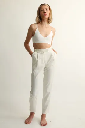 High Waisted Pleated Trouser