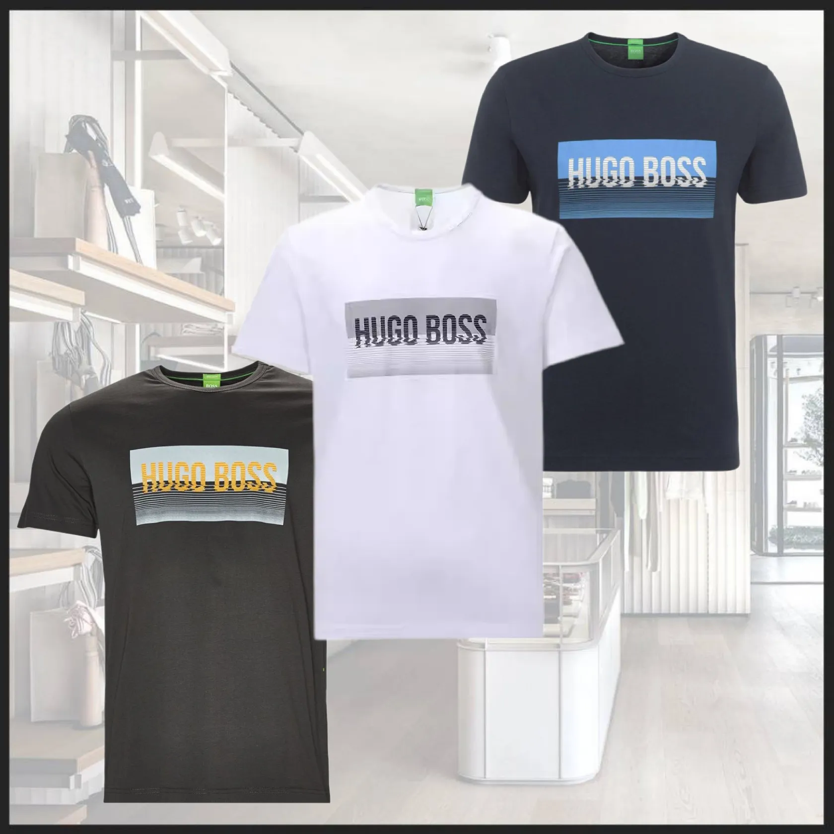 Hugo Boss  |Cotton Short Sleeves Logo T-Shirts