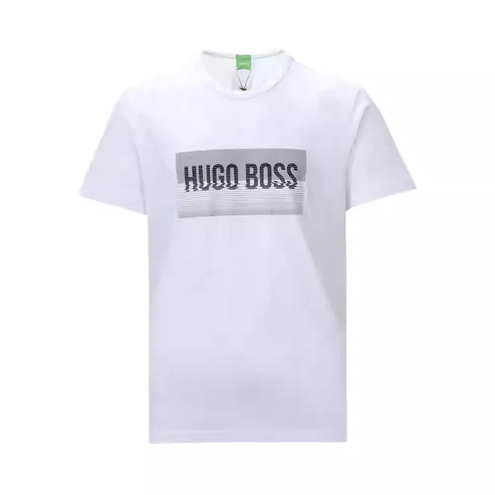 Hugo Boss  |Cotton Short Sleeves Logo T-Shirts