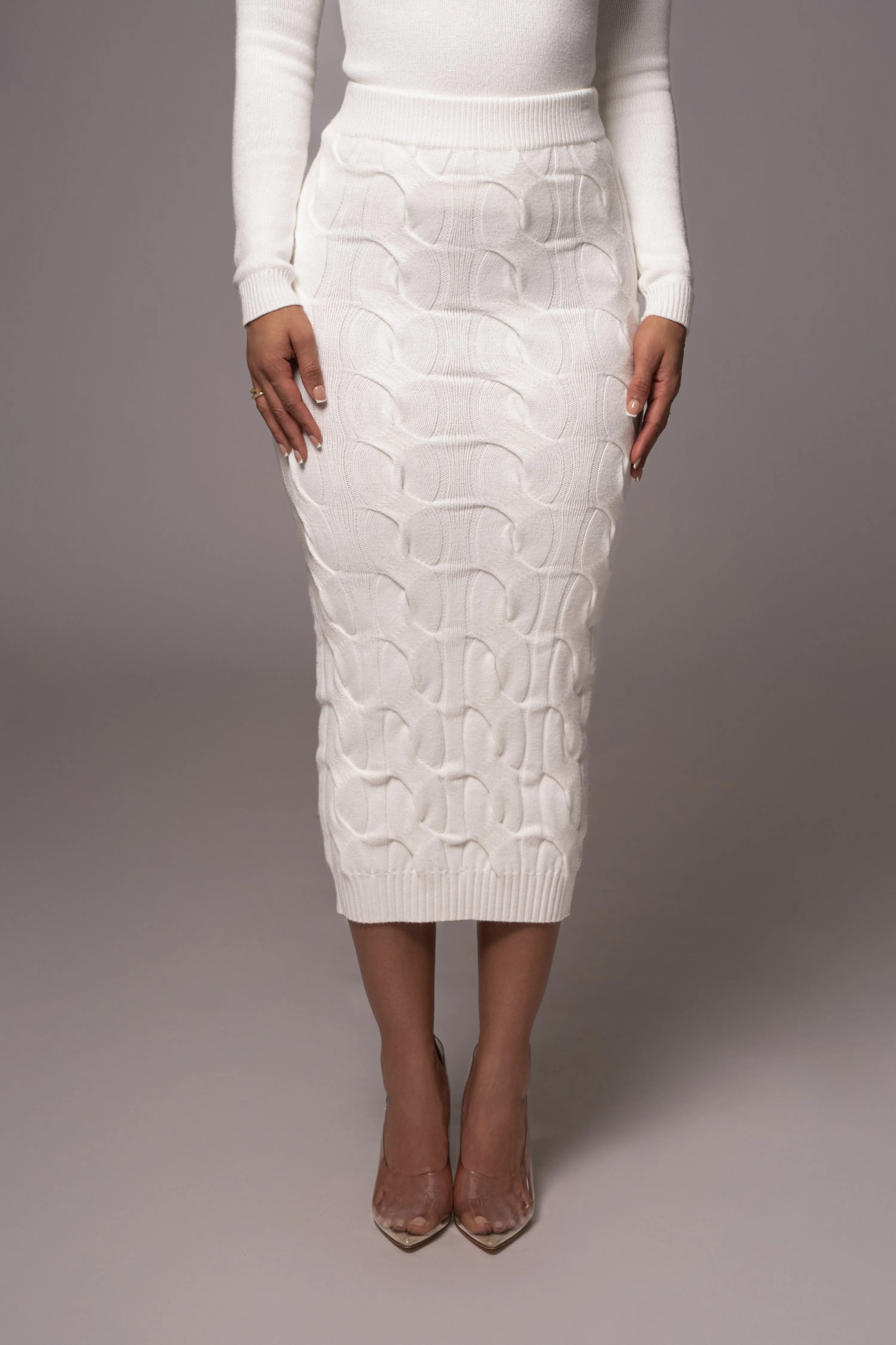 Ivory Timeless Midi Skirt