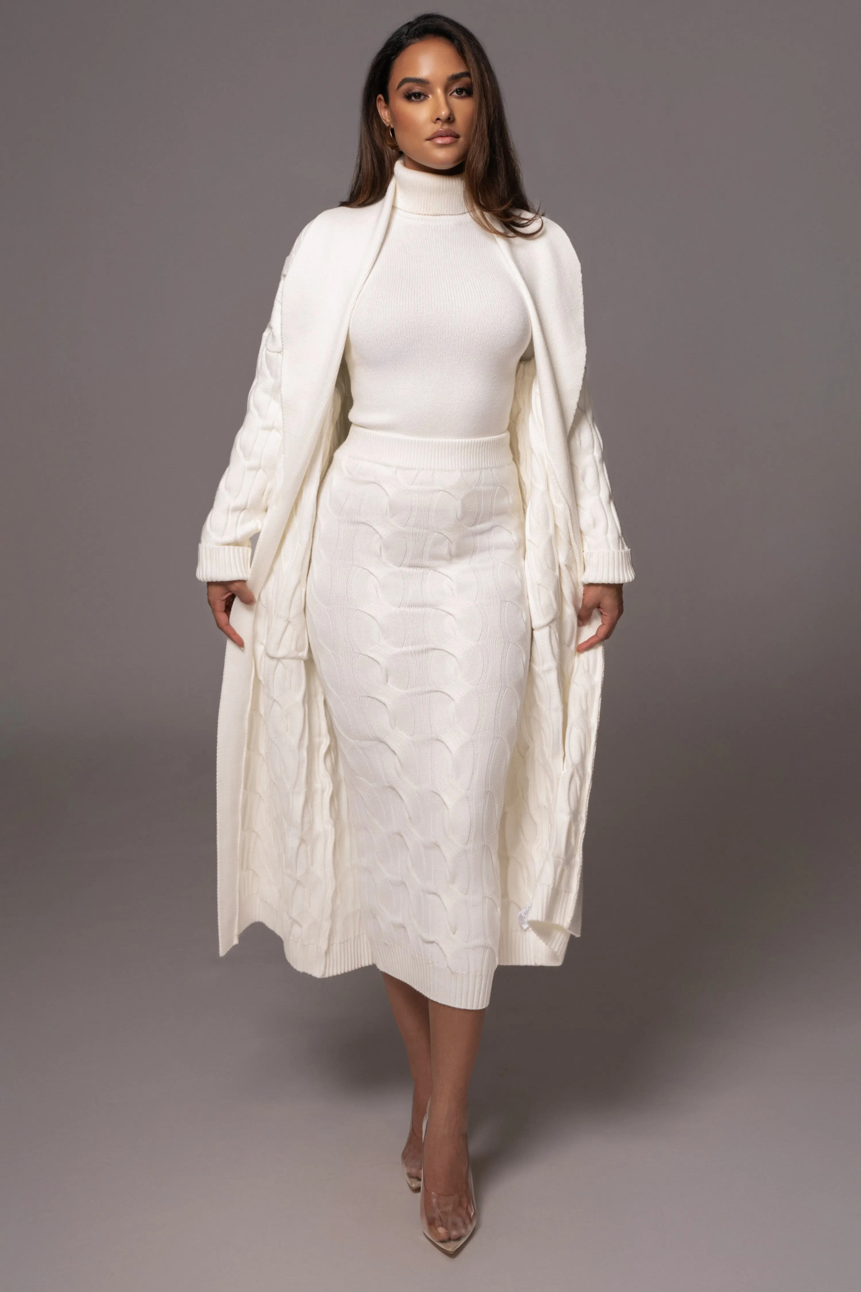 Ivory Timeless Midi Skirt