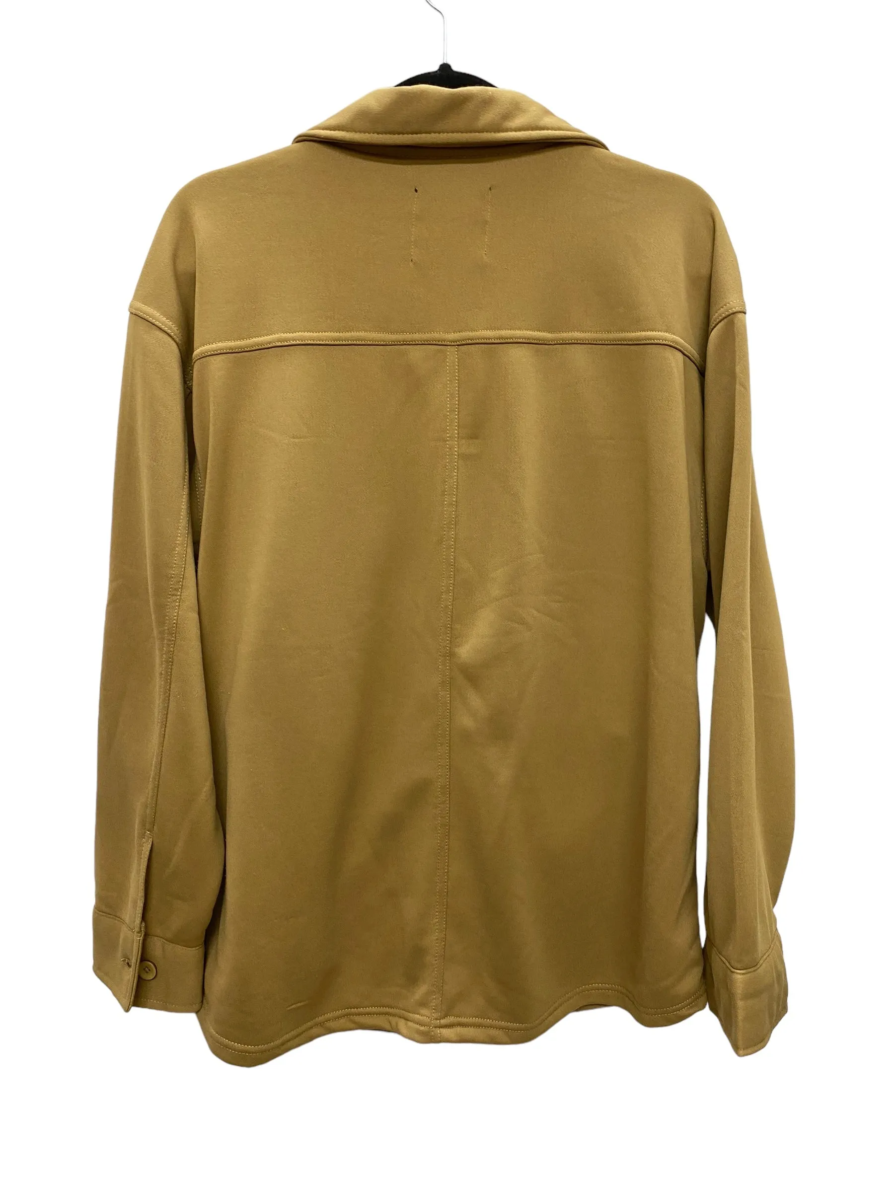 Jacket Shirt By Clothes Mentor In Tan, Size: L