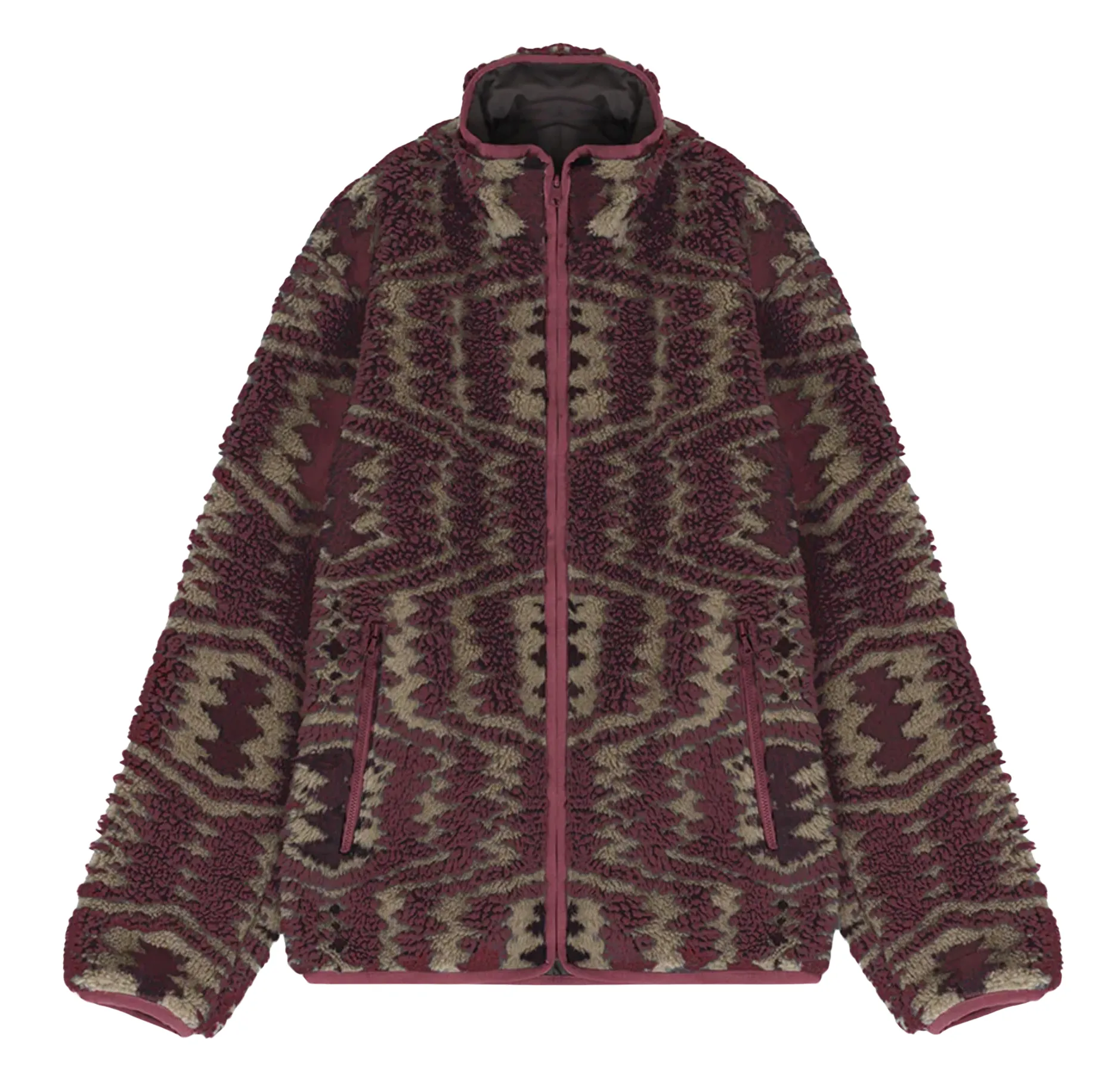 John Elliott 'Roan' Jacquard Reversible Polar Fleece Jacket